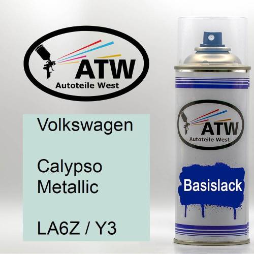 Volkswagen, Calypso Metallic, LA6Z / Y3: 400ml Sprühdose, von ATW Autoteile West.